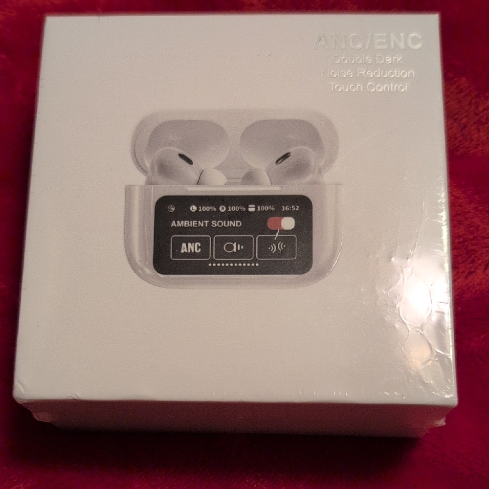 White Wireless Earbuds with ANC